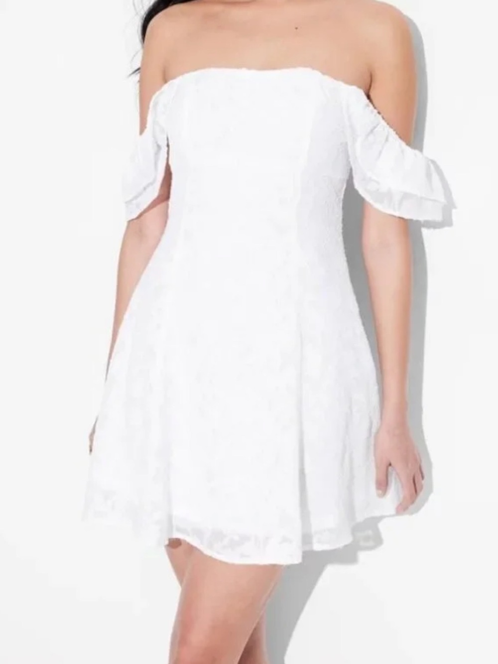 wild fable White Lace Overlay Dress
